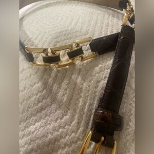 UNBRANDED Leather reptile embossed belt. Excellent, very gently used.No flaws.